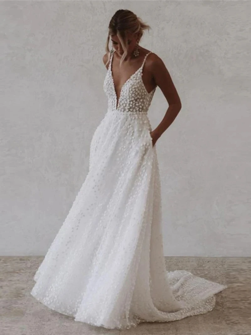 Abiti da sposa eleganti Abiti da sposa sexy senza schienale Sweetheart Abito senza maniche per la festa formale 2025 Abiti da sposa personalizzati