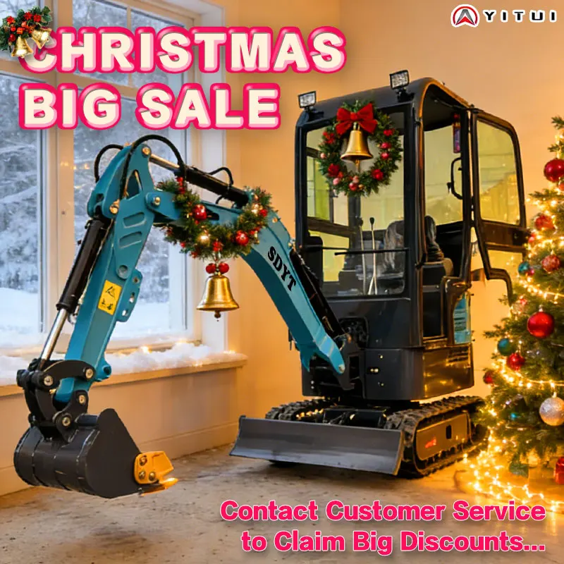

Christmas Limited Edition 2 Ton Mini Excavator Customized Multiple Auxiliary Tools Multi Functional Cab Quick Delivery