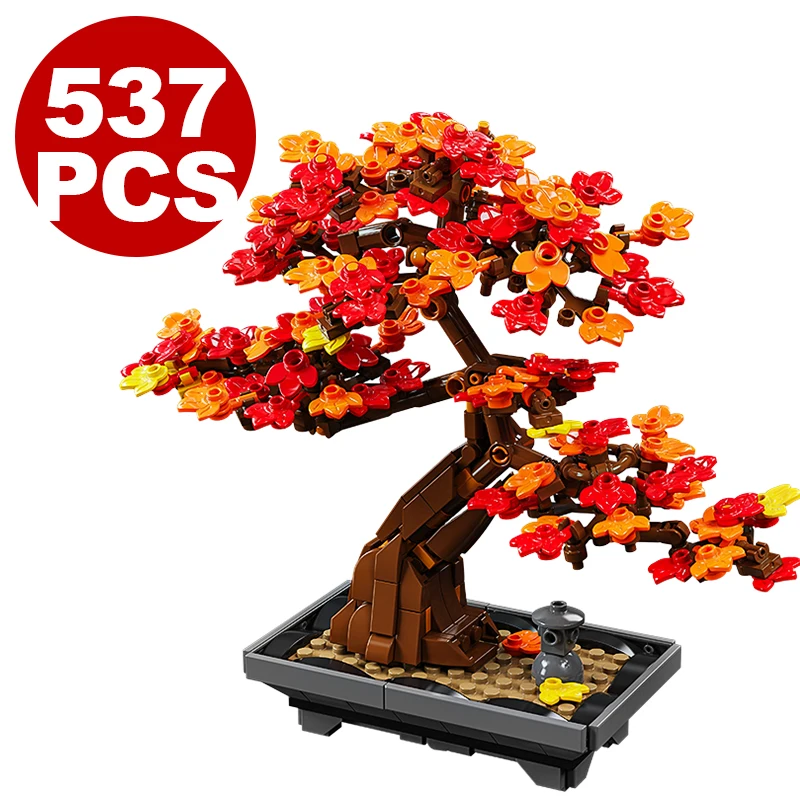 Creatieve bouwstenen van een vredeslily, een bloemboeket in een pot, een onsterfelijke bloem, decoratie voor op het bureau, een speelgoedset om in elkaar te zetten, een cadeau voor dames.