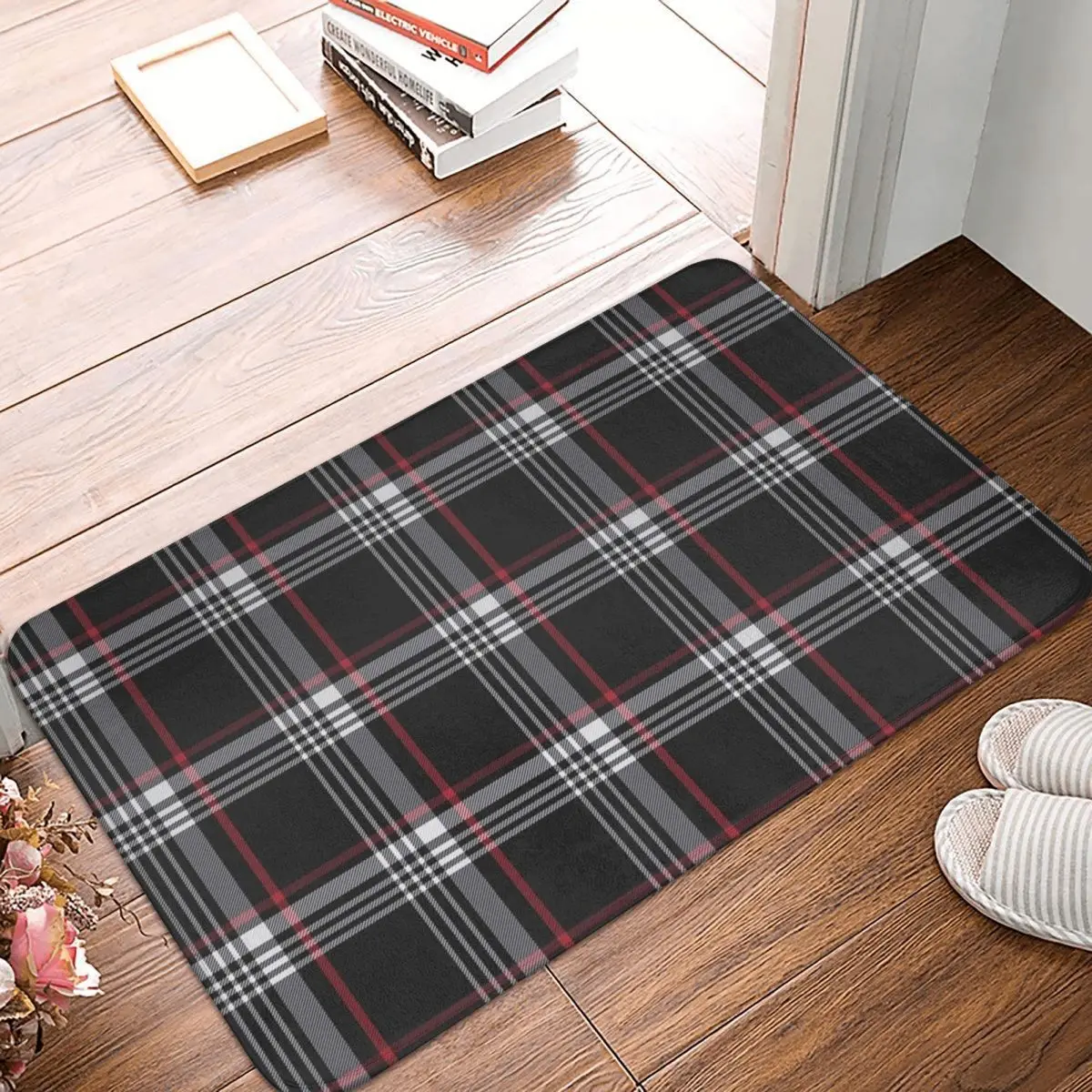 

GTi Tartan Anti-slip Doormat Floor Mat Durable Carpet Rug for Kitchen Entrance Home Bedroom Footpad Mats