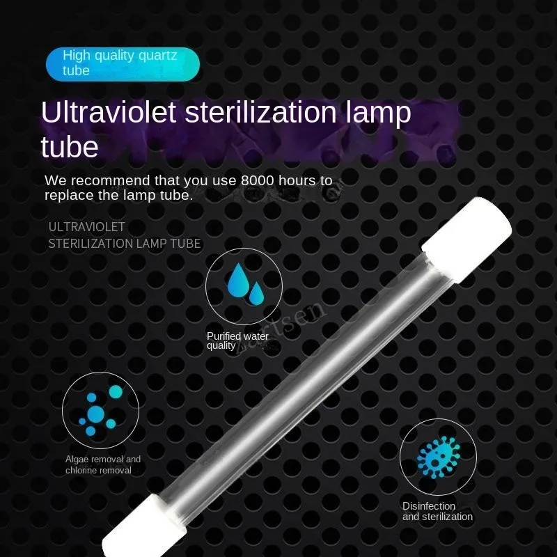 12W Stainless Steel UV Water Sterilizer Ultraviolet Tube Lamp Direct Drink Disinfection Filter Aquarium Fish Tank Purifier