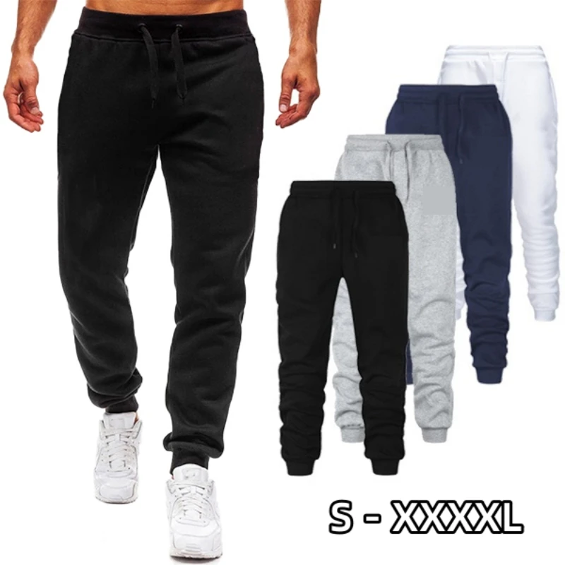 Moletom longo solto masculino, calça jogger casual, fitness esportiva, calça de jogging sólida, novo, 2023