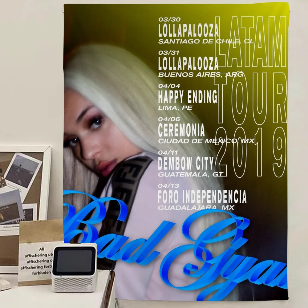 

Hot Singer B-Bad G-Gyal Printed Large Wall Tapestry Cheap Hippie Wall Hanging Bohemian Wall Tapestries Mandala INS Home Decor