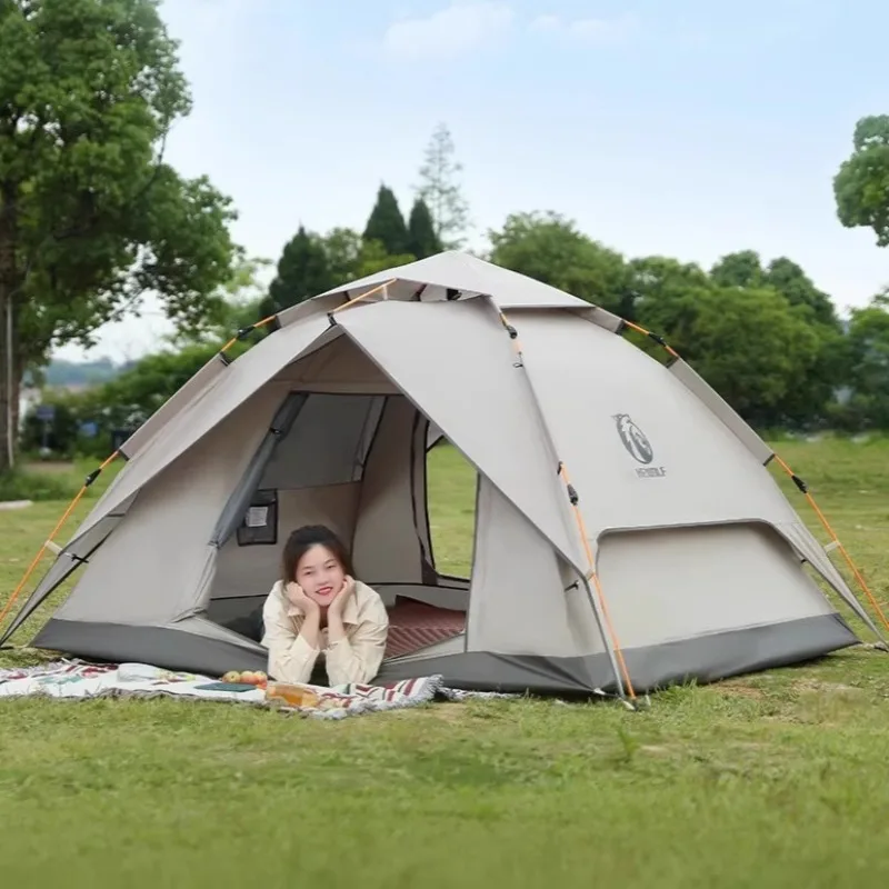 

Outdoor Portable Windproof Camping Tent Folding Rainproof Thickened Lightweight Tents Travel Overnight Camping Equipment
