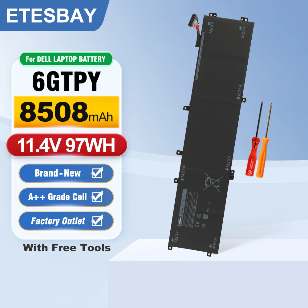 

ETESBAY H5H20 6GTPY для Dell XPS 15 9570 9560 7590 прецизионная серия M5520 серии 5530 ноутбук 5XJ28 аккумулятор для ноутбука