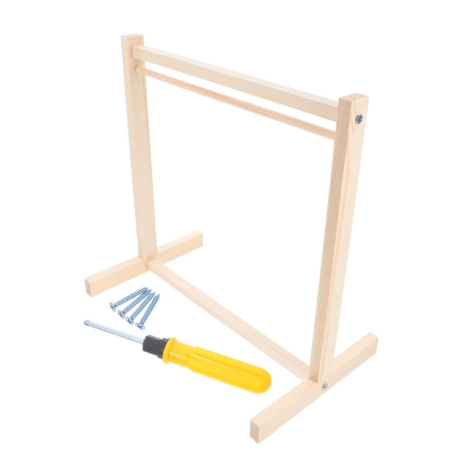 

1 set 1 Set Wooden Clothes Rack Mini Dress Display Holder Dollhouse Wardrobe Furniture Accessories Sturdy Organizer For Garment