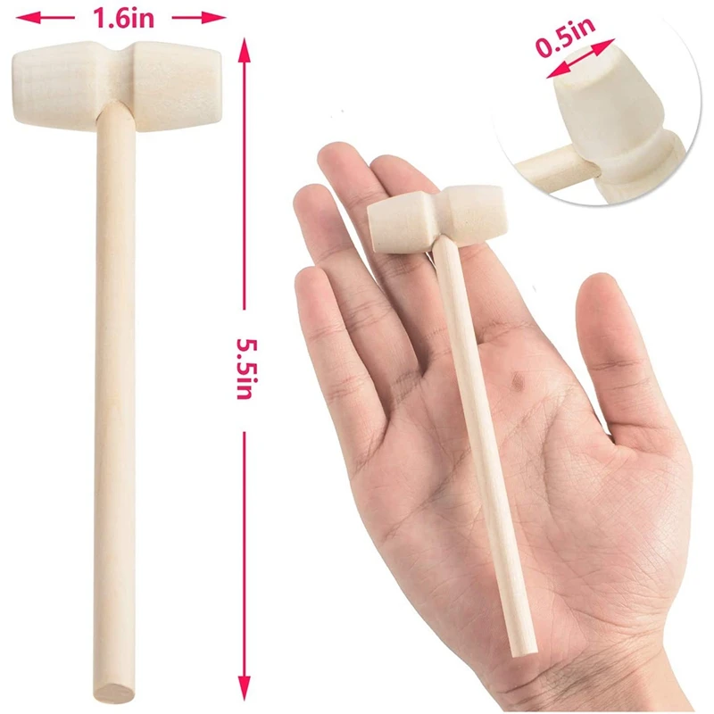 Mini Marretas De Madeira Para Crianças, Martelo De Madeira Para Artesanato De Chocolate, Fabricação De Jóias, 28 PCs