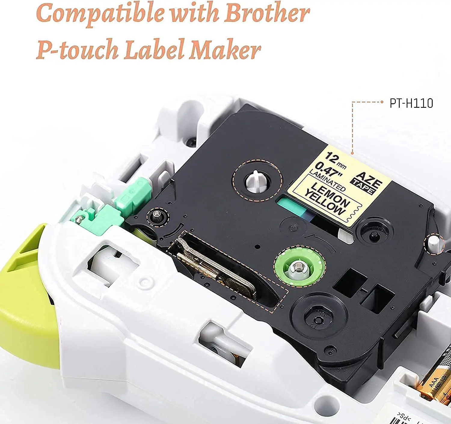 5pcs Compatible Brother TZe-231 MQE31 MQF31 MQG31 335 Laminated 12MM Label Tape for Brother P-Touch Printer PT-D210 E100 H100