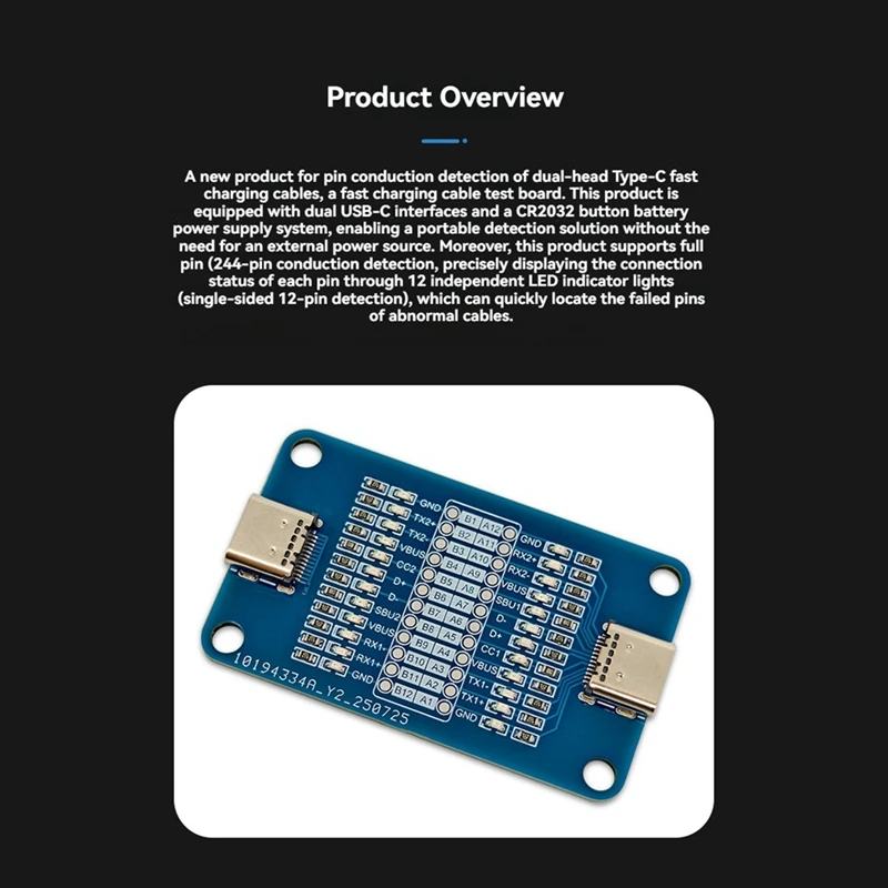 TYPE-C Cable Testing Module USB-C to USB-C Cable Detection Module Hot Sale in Stock