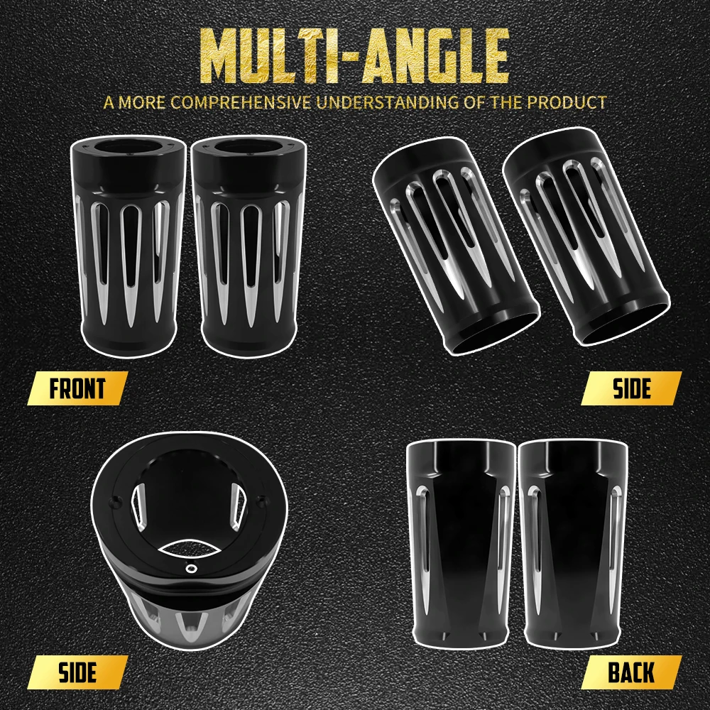 1 Coppia Moto Forcella Anteriore Boot Copertura Per Harley Touring Road King Electra Street Glide Trike 1980-15 2016 2017 2018 2019-2025