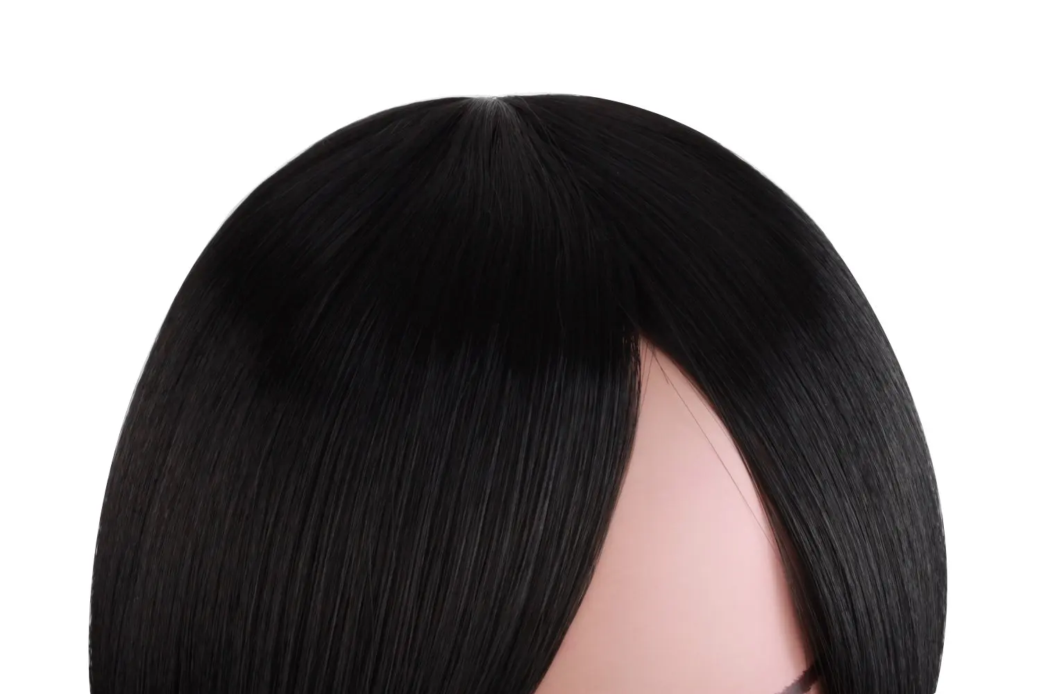 Peluca sintética con flequillo lateral para mujeres negras, corte Bob corto y recto, uso diario, 30 cm/12 pulgadas