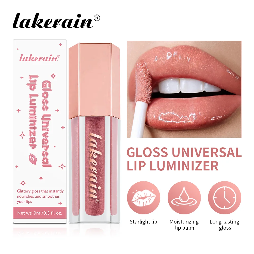 Brillo de labios Universal, luminizador de labios hidratante, ligero y brillante brillo de labios, brillo de lápiz labial líquido duradero, regula la piel del labio, 8 colores