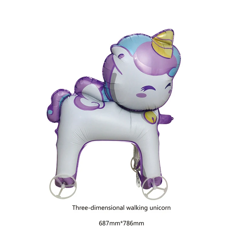 Hete Aanbieding 4D Cartoon Dieren Staande Wandelende Ballon Met Wiel Capibara Dinosaurus Folieballonnen Voor Kinder Verjaardagsparty Decoratie