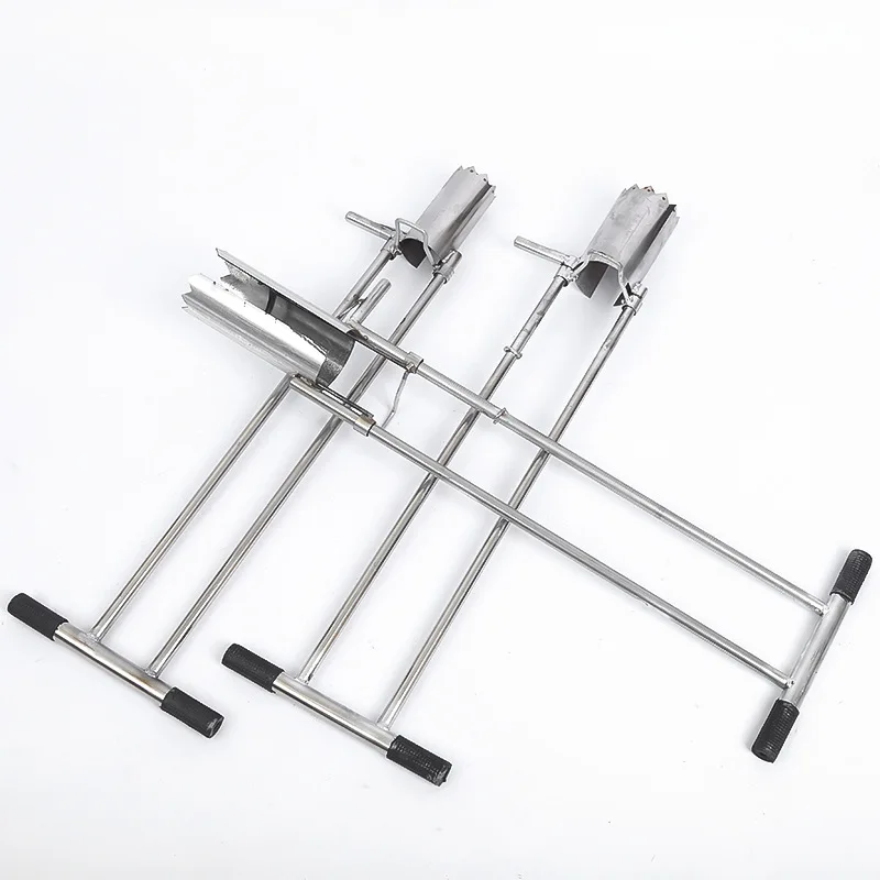 

Agricultural Manual Soil Digger Vegetable Strawberry Corn Transplanter Stainless Steel Soil Hole Puncher Shifting Seedling Tool