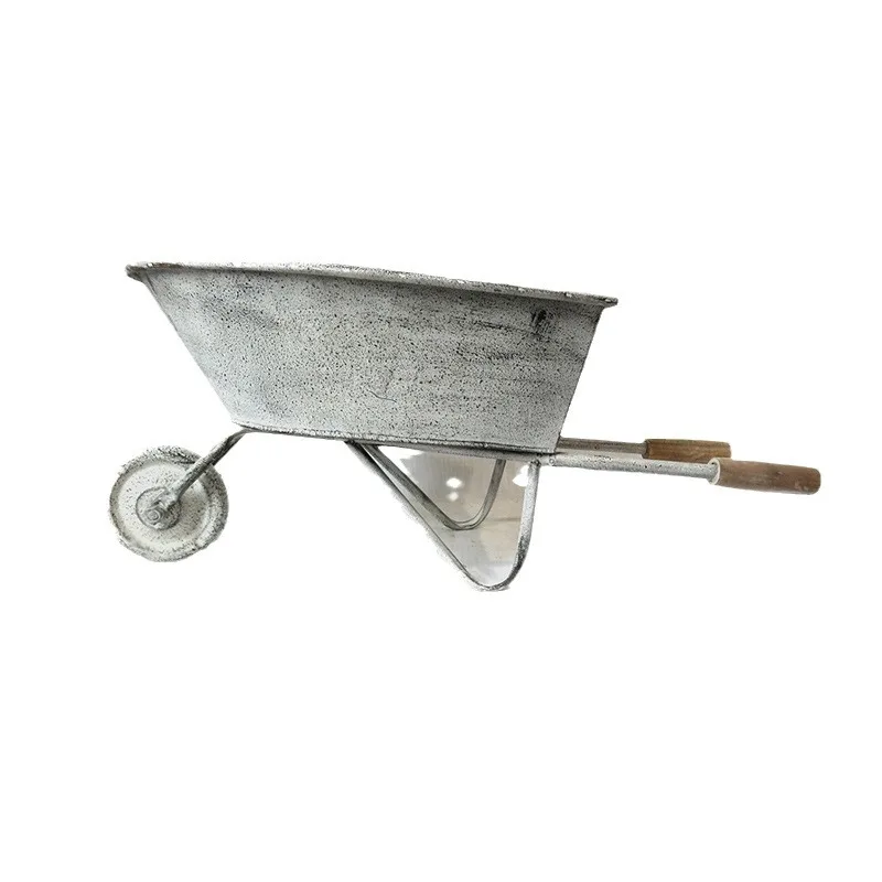 

country retro trolley wrought iron flower pot garden balcony decorative flower