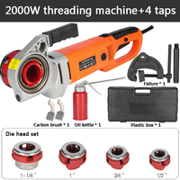 Portable Hand-Held Electric Steel Pipe Threading Machine Household Hinged Plate Galvanized Plastic Threading Tool 220V/2300W