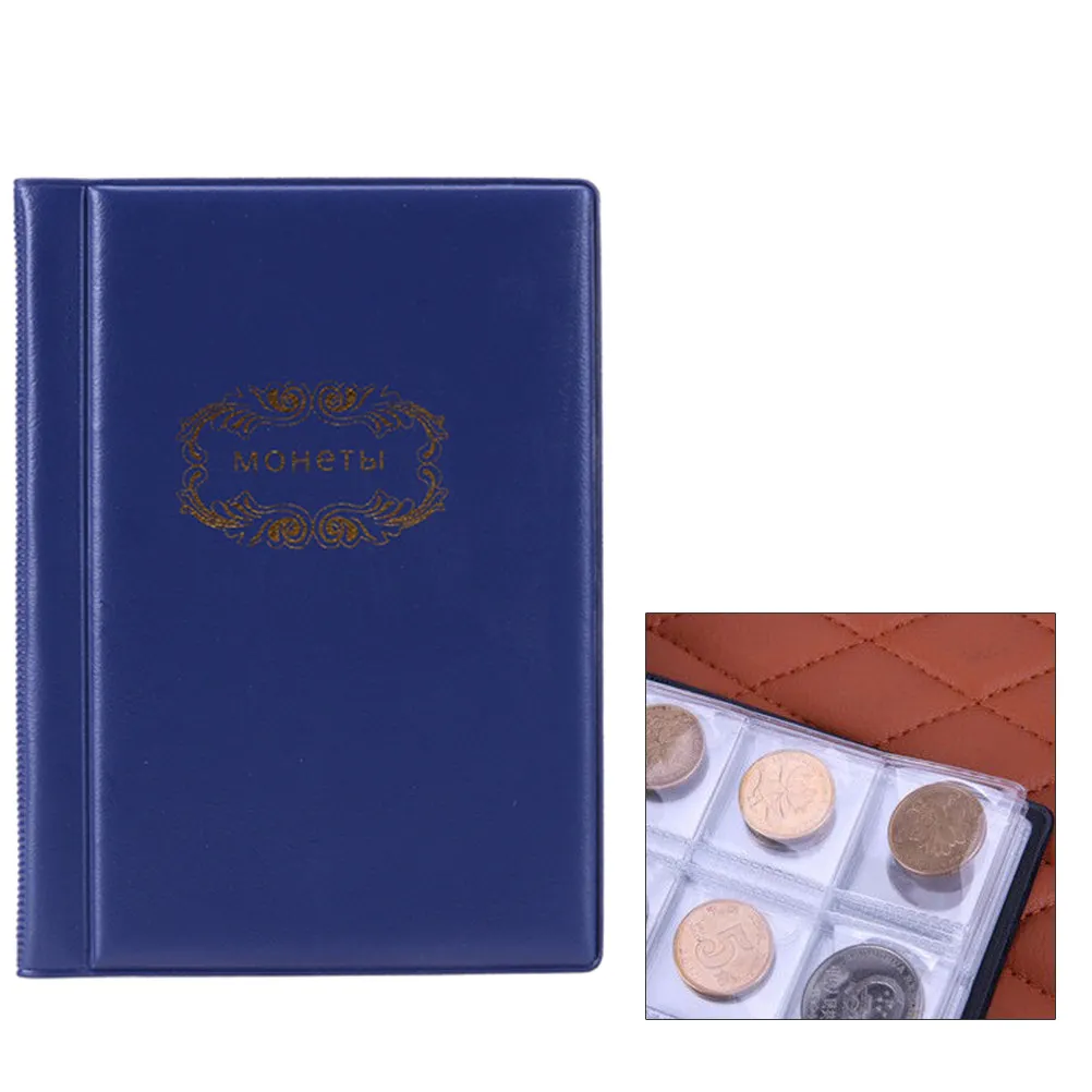 

Альбом для хранения монет на 120 карманов, прочный, в виде книги, органайзер для коллекционера монет, с прозрачными карманами, удобный клапан