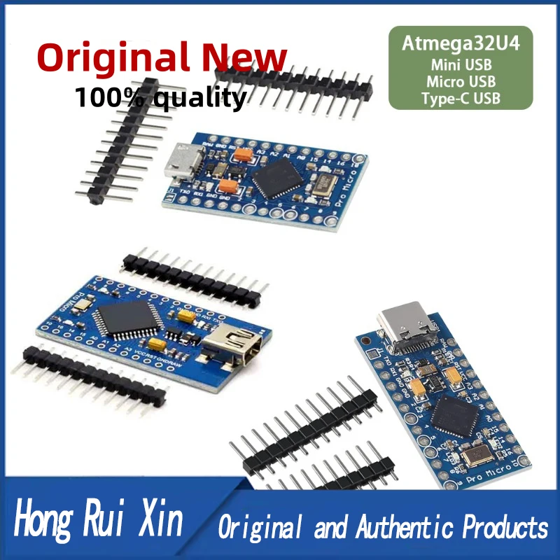 New Pro Micro for arduino ATmega32U4 5V/16MHz Module with 2 row pin header For Leonardo in stock . best quality