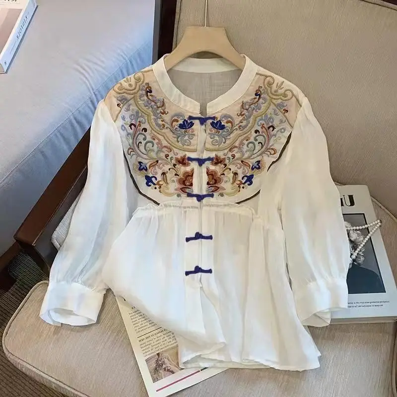 

New Vintage Bohemian Women's Loose Casual Ethnic Style Shirt