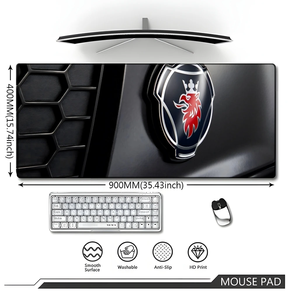 Imagem -06 - Scania-mouse Pad de Carro de Luxo Tapete Grande Computador Bloqueio Borda Mousepad Teclado Mesa Poeira Rgb 700x400 90x40cm