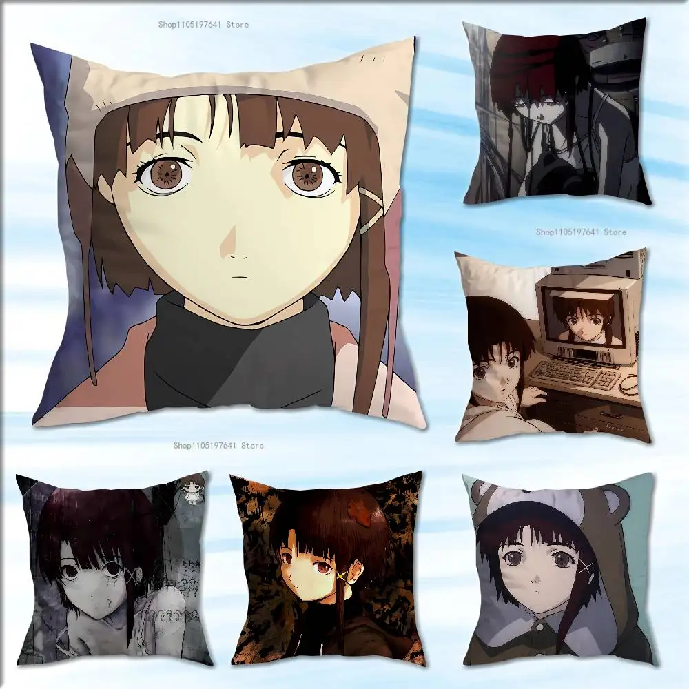 

Serial E-Experiments LainS Pillow Case Plush Pillow Cases Home Decoration Pillow Cover for Sofa Bed Chair Living Room