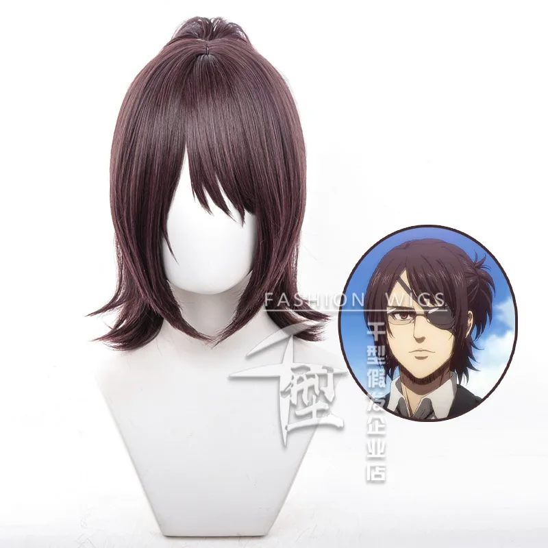 

High Quality Hange Zoe Cosplay Wigs 40cm Simulated Scalp Party Costume Heat Resistant Ponytail Synthetic Hair Party+Wig Cap