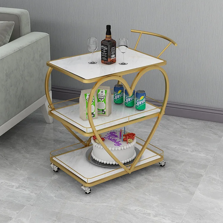 Hotel Supplies Golden Food Trolley Room Service Hotel Luggage Cart