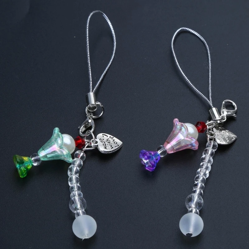 Trendy and Creative Bead Pendant Keychain Phone Strap for Fashion Enthusiasts Drop Shipping