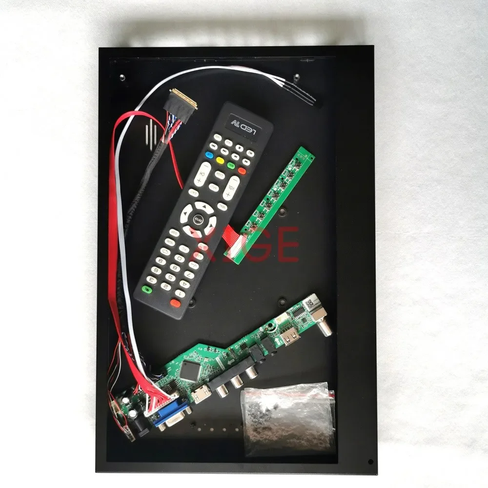 

For LTN156AT26/LTN156AT27 Controller Board+Metal Case VGA+HDMI+AV+USB 40 Pin LVDS Analog TV Signal DIY Kit Screen 1366*768 15.6"