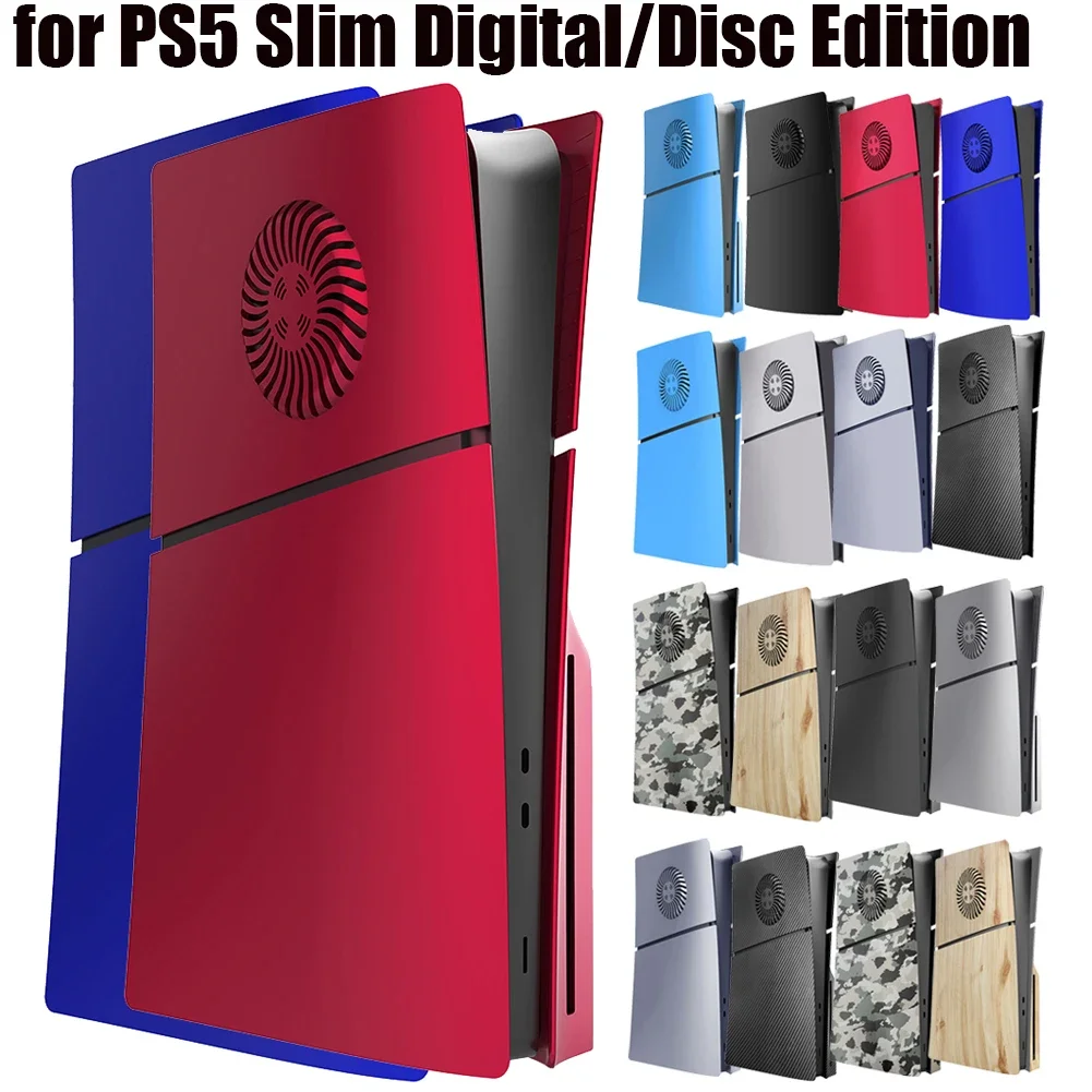 Cover Plates Anti-Scratch Protective Cover Dustproof Protective Shell Cover with Cooling Vents for PS5 Slim Digital/Disc Edition