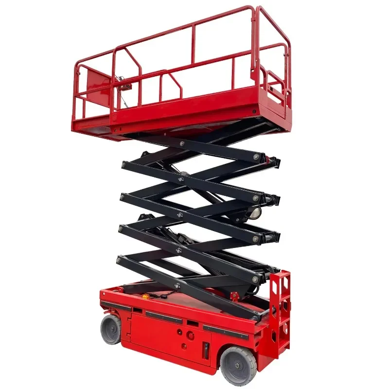 Customized 4m-10m Portable Electric Scissor Lift Platform New Condition Self-Propelled Aerial Man Lift with 300kg Load Capacity