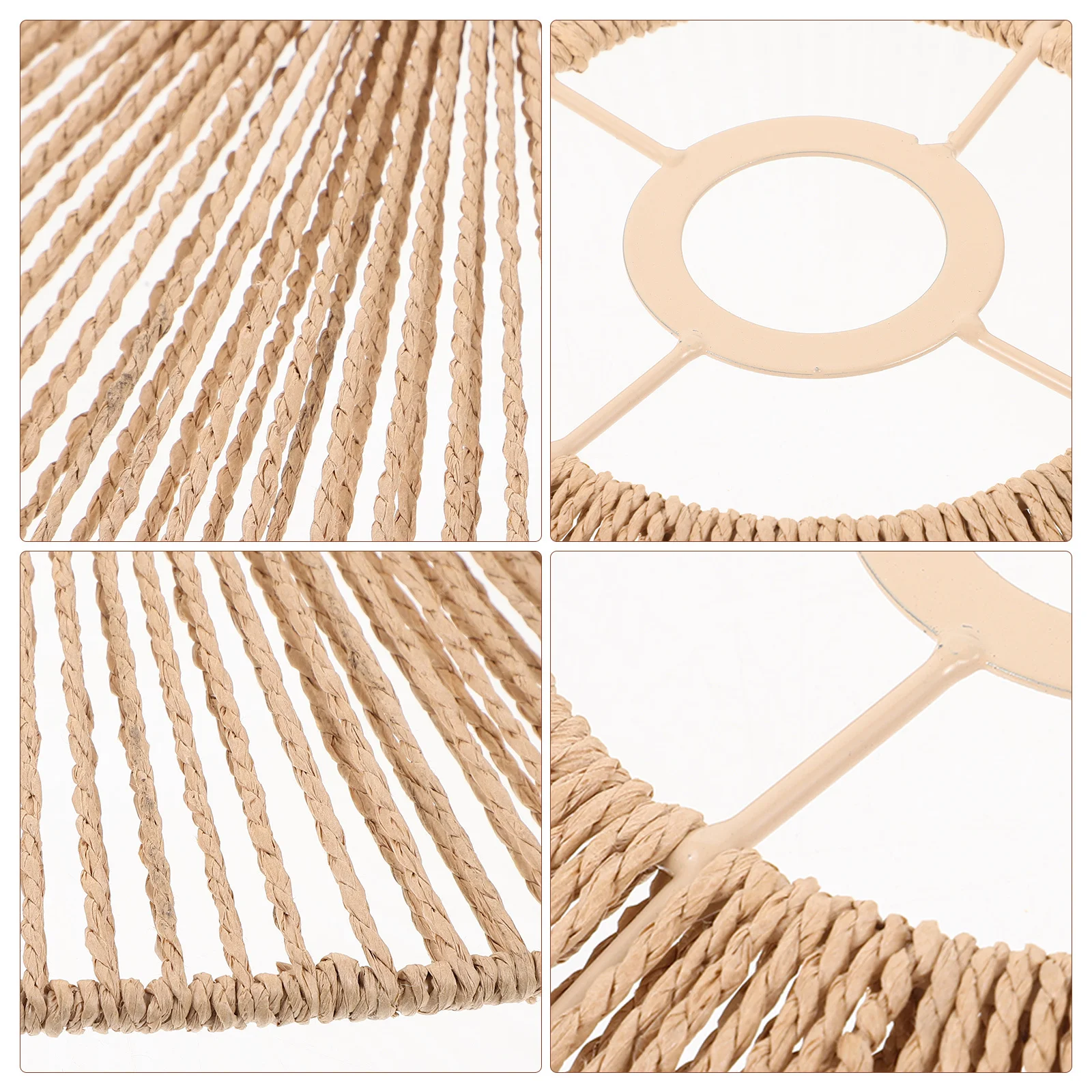 

Vintage Lamp Shade Woven Paper Rope Cover For Home Bedroom Ceiling Hanging Decorative Retro Lampshade Modern