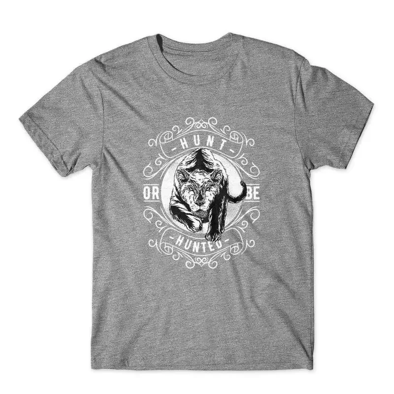 Hunt Or Be Hunted Black And White T Shirt 100 Cotton Premium NEW