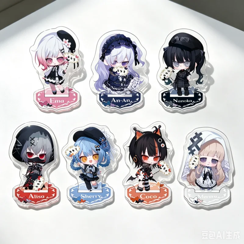 Mahou Shoujo No Majo Saiban 10cm Sherry Tachibana Kurobe Nanoka Saeki Miria Acrylic Stand Model Keychain Desktop Ornament