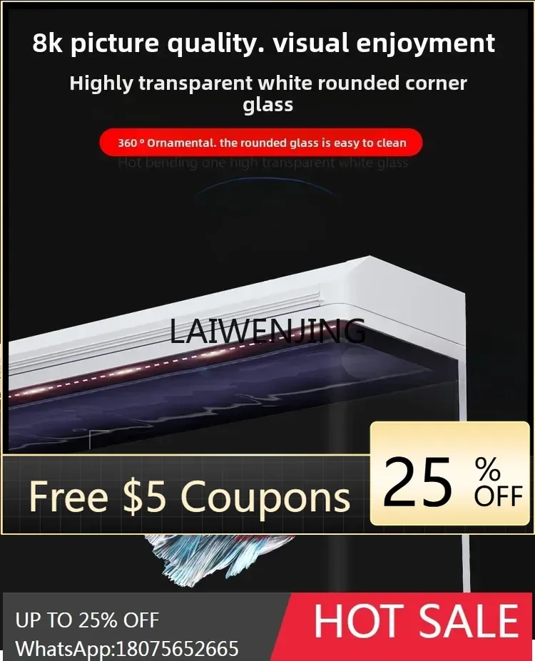 

T9-fish tank landscaping ecological aquarium household living room lazy water free