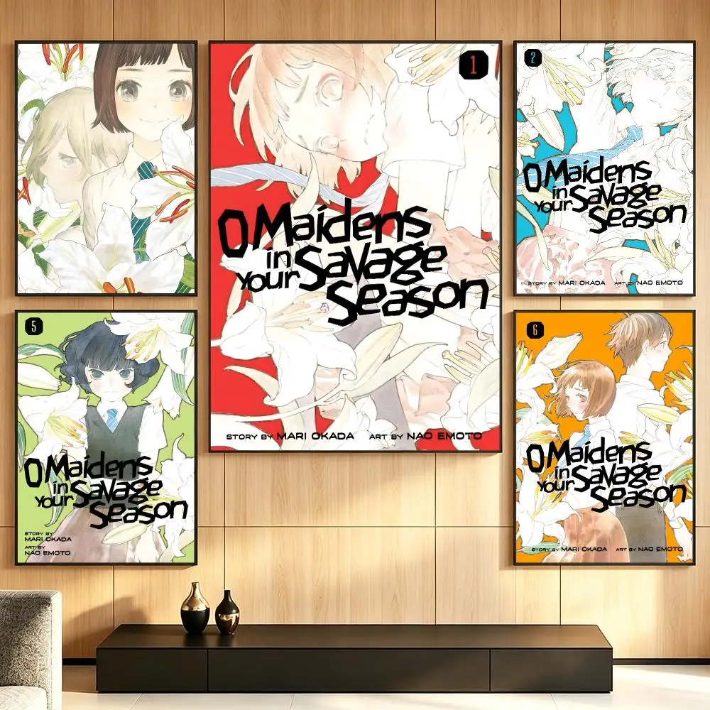 anime O Maidens in Your Savage Season Poster Poster HD Printing Cozy Warm Style Home Decor Suitable for Living Room Bedroom Gift