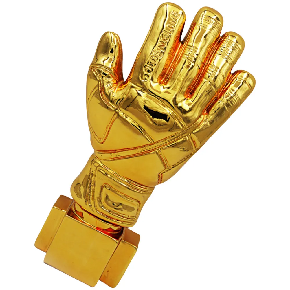 

1pc Soccer Trophy Goalkeeper Award Decorative Glove Compact Wear Resistant Exquisite Match Competition Prize Desktop School