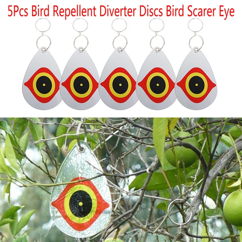 Retail 10Pcs/Set Bird Repellent Diverter Discs Scarer Eye Scare Birds Away Pest Deterrent