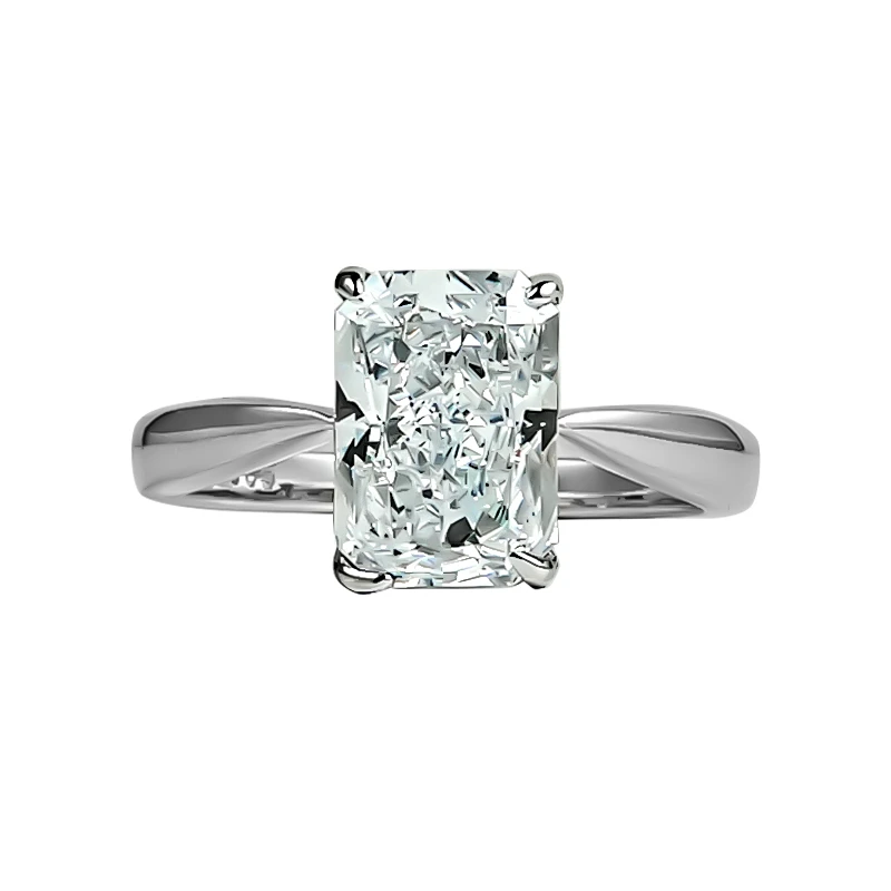 3.5CT High Carbon Diamond 925 Sterling Silver Rings Wedding Bands Fine Jewelry White Color Ring For Women