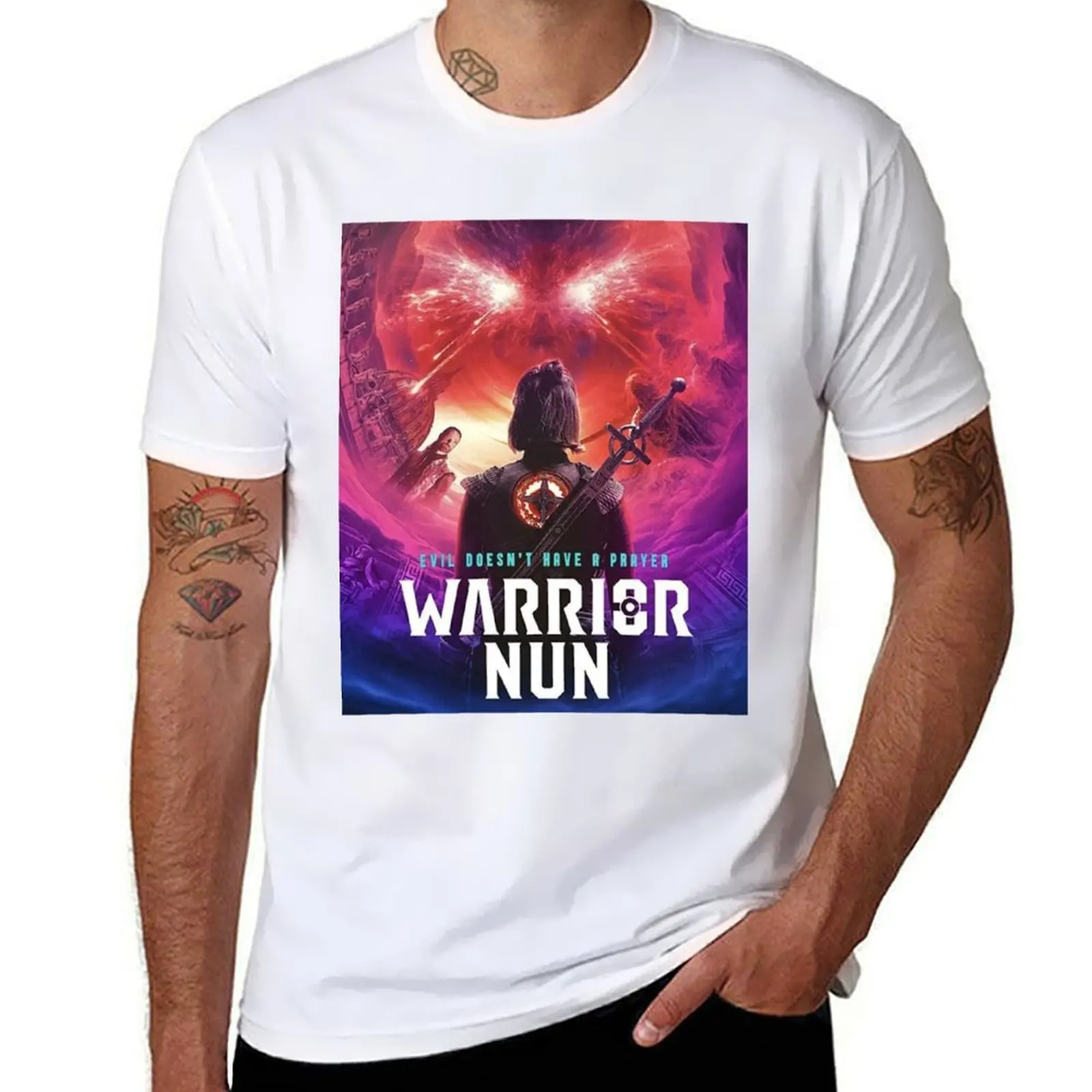 

warrior nun T-Shirt cotton t shirt man graphic t shirts for man T-Shirt