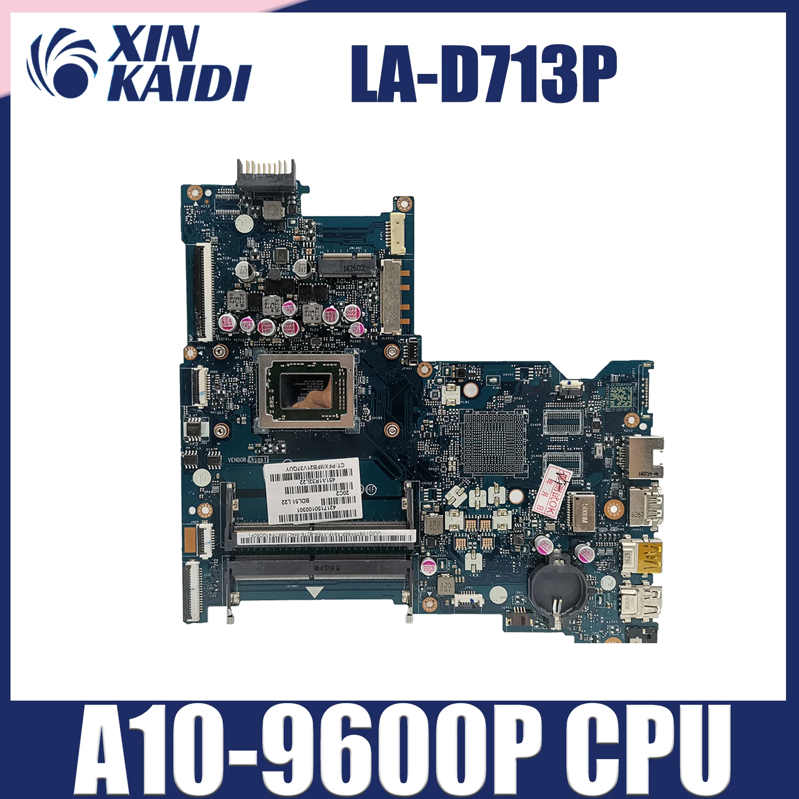 

LA-D713P Mainboard For HP Pavilion 15-BA Laptop Motherboard With A10-9600P CPU 100%