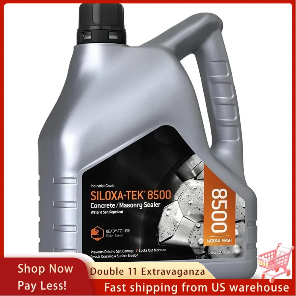 8500 Ready to Use - 1 Gallon Penetrating Concrete Sealer, Water and Salt Repellent.Clear,Water-BasedSilane/Siloxane for Concrete