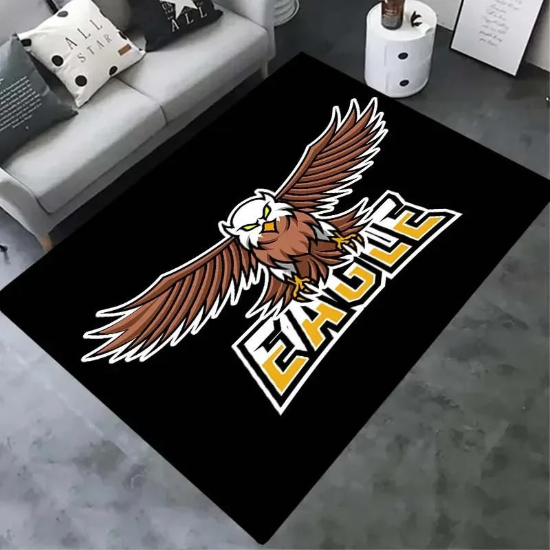 3D printed eagle carpet, soaring eagle living room bedroom decorative carpet stylish yoga mat bath non-slip mat birthday present