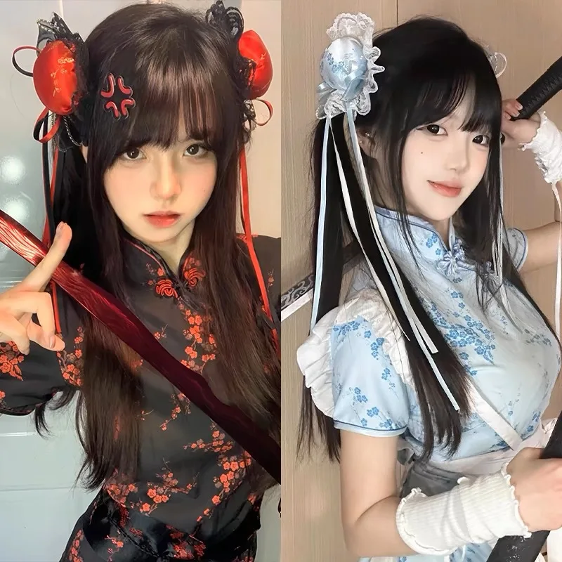 Charming Bun Hairpin Qipao Accessory Chinese Ethnic Style Hair Decorations Side Clip  out Fashionable Hair Pack DIY Brand