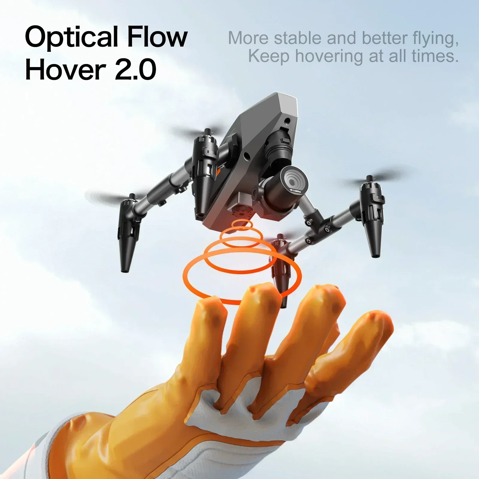 HOT XD1 Mini Drone 8K Dual Camera WIFI Alloy Anti-drop Optical Flow Positioning Quadcopter Remote Control Gift RC Toy