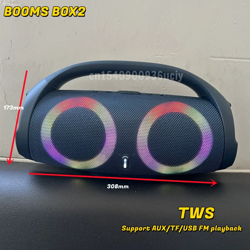 

Caixa De Som 50W High-power Bluetooth Speakers Portable Outdoor Subwoofer 3D Stereo Surround Sound Column Music Center Boombox