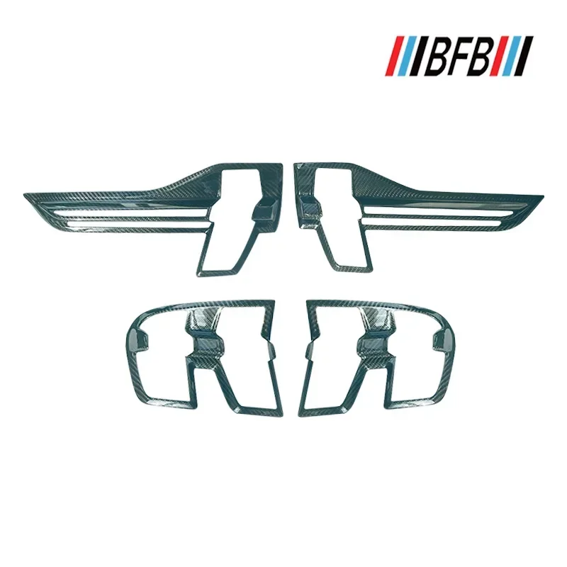 For Ford Mustang Mach-E Real Dry carbon fiber rear tail light exterior light decorative frame 2021+ Interior Mouldings