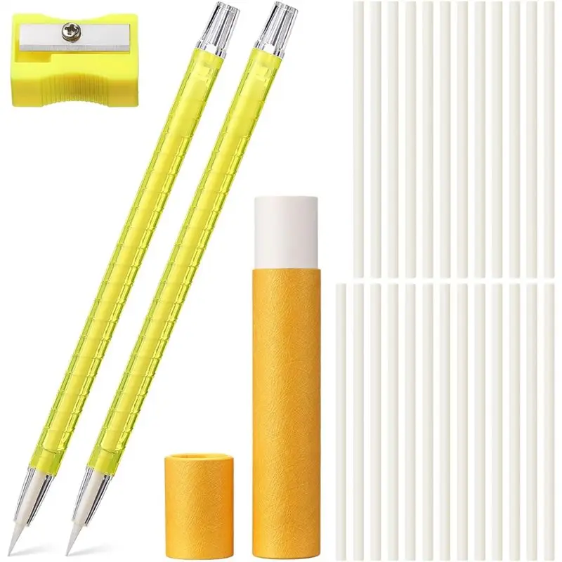 

【CHRISTMAS 】White Refill Fabric Markers Sewing Tailors Chalk Pencil And Chalk Pencil Refillable Set For Different Fabric Pattern