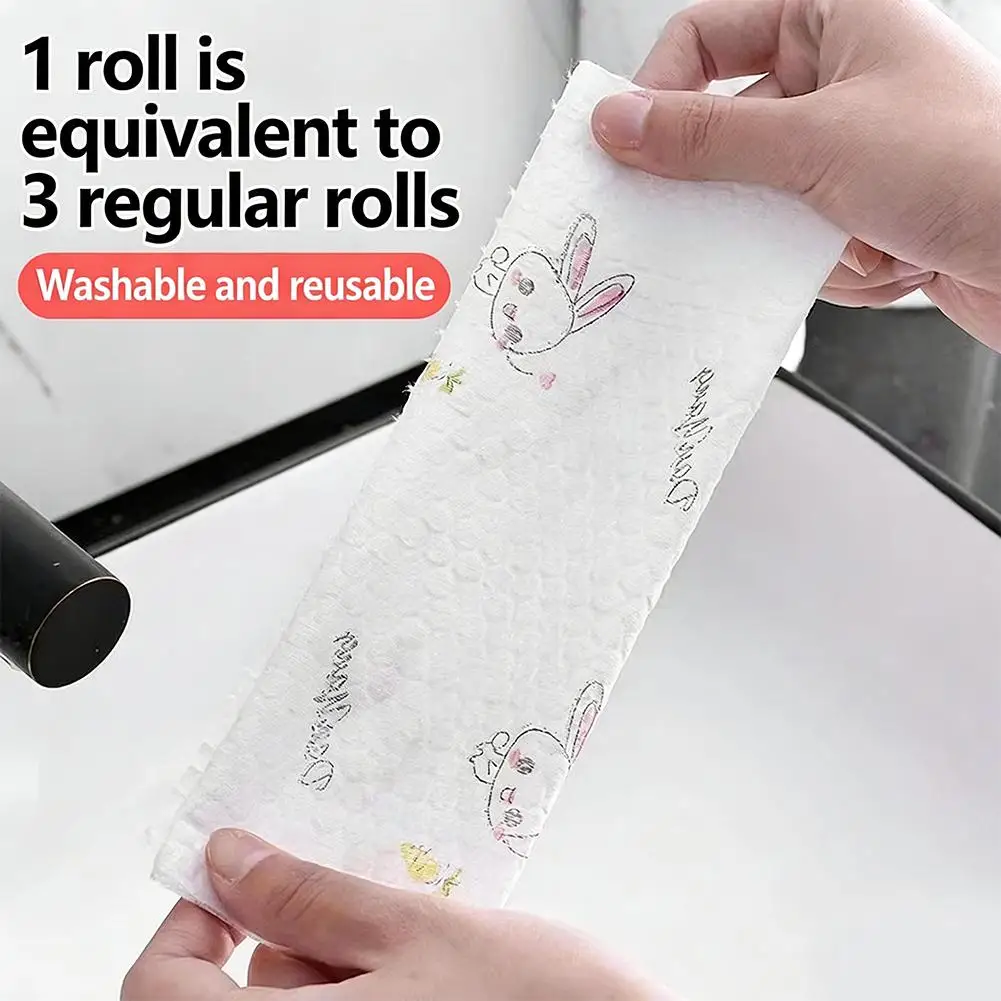 Washable Kitchen Paper Towels  Disposable Dishcloth,Dishwashing Cloth,Oil Absorbing Cloth, Face Towel,Kitchen Tissue