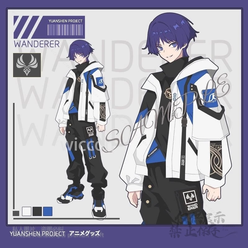 Anime jogo genshin impacto andarilho cosplay traje topos S-3XL casaco calças casual moletom com capuz jaqueta streetwear feminino masculino